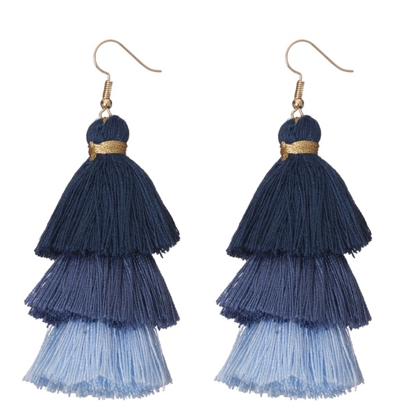 Jewelry - Closet clear out! $6 Blue Ombré Tassel Earring